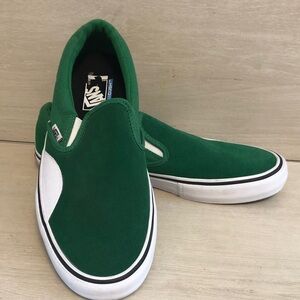 Vans Suede Slip On "Wrapped Green" Mens 10 / Womens 11.5